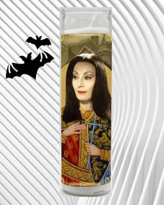 Morticia Addams Prayer Candle