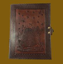 Load image into Gallery viewer, Handmade Leather-Bound Bees &amp; Hive Journal
