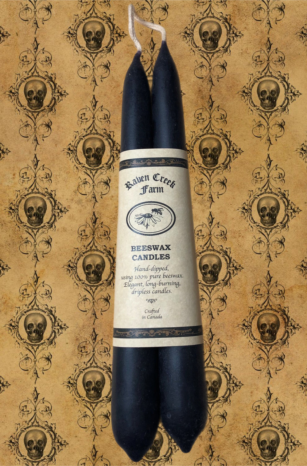 Black Beeswax Tapers