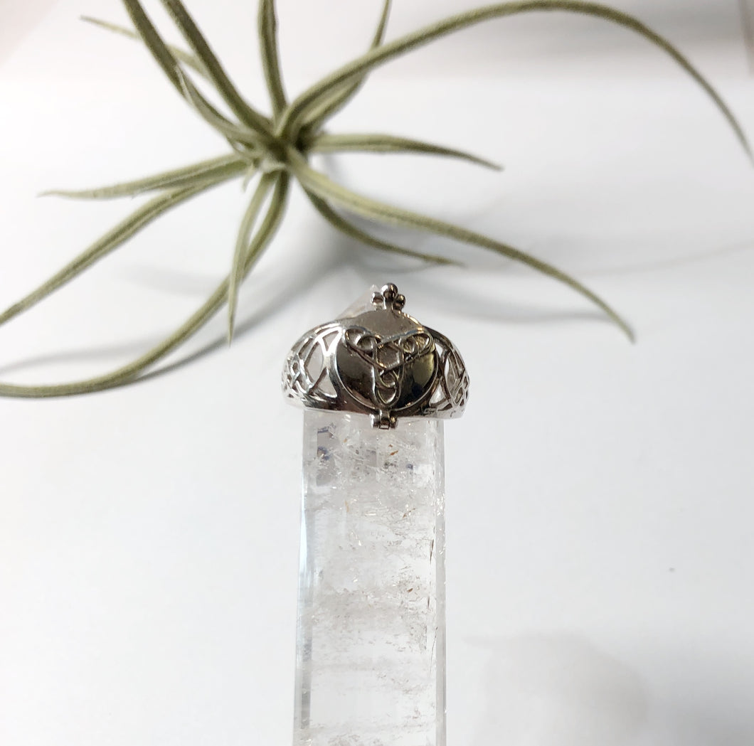 Silver Triquetra Poison Ring