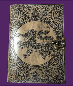 Handmade Leather-Bound Dragon Journal