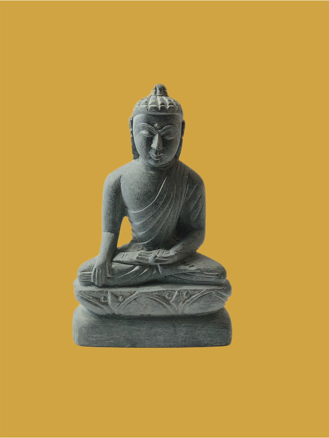 Grey Stone Buddha (Earth Touching Mudra)