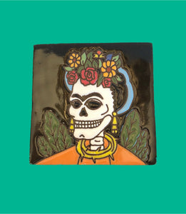Mexican Day of the Dead Frida Kahlo Tile