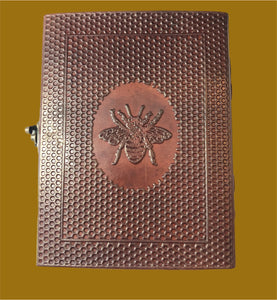 Handmade Leather-Bound Bees & Hive Journal