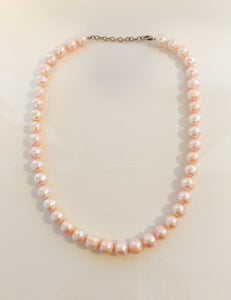 Vintage Pink Cultured Pearl Necklace