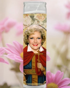 Betty White "Rose" Prayer Candle