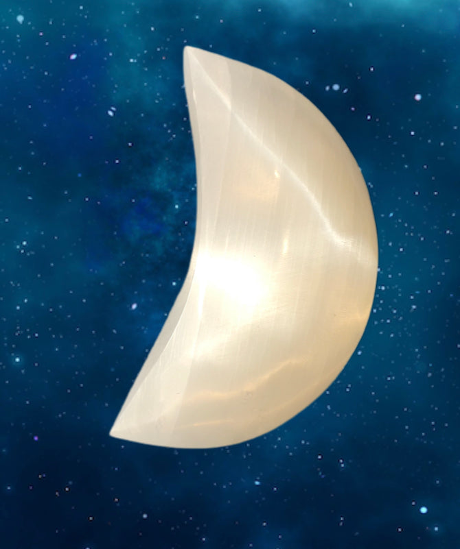 Selenite Crescent Moon Crystal