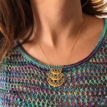 Load image into Gallery viewer, Brass Retro Stacking Bowls Necklace
