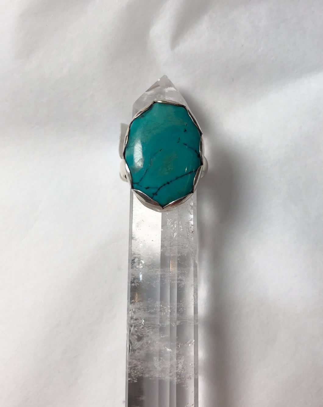 Turquoise Cabochon & Silver Ring