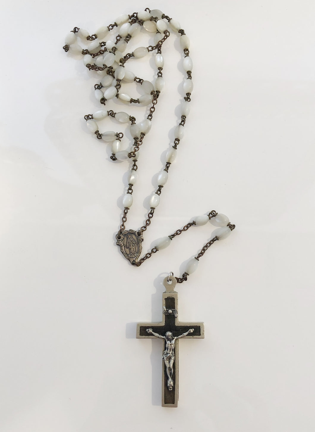 Vintage Rosary with Reliquary Crucifix