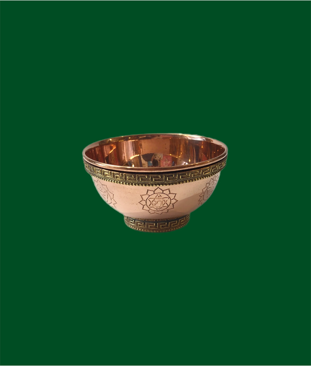 Copper Chakra Symbols Offering Bowl/Incense Burner